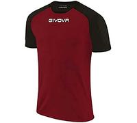 Givova SHIRT CAPO INTERLOCK GRANATA/NERO Tg. 3XS