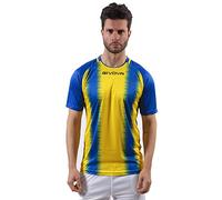 Givova SHIRT STRIPE M/C INTERLOCK BLUE/YELLOW Size M