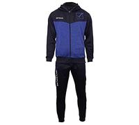 givova TR018P-0446-2XL Melange Visa Tracksuit With Hood Polarfleece, Blue/Melange Blue, 2XL
