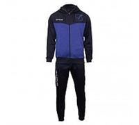 Givova TUTA VISA MELANGE CON CAPPUCCIO POLAR FLEECE BLU/AZURRO MELANGE Tg. S