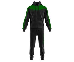 Givova unisex Mono Roma Con Capucha Polarfleece Jumpsuit, Black/Green,