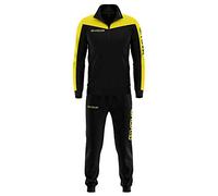 Givova Unisex Rome Roma Triacetate Jumpsuit, Black/Yellow, 3XL