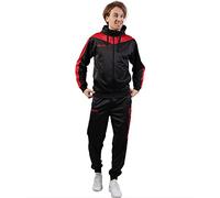 Givova Unisex Tuta Roma Con Cappuccio Polarfleece Tracksuit, Rouge/Noir (Red/Black),