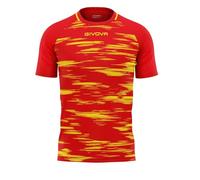 Givova Unisex's Shirt Pixel T, Red/Yellow, M