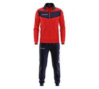 Givova Visa Tracksuit, Man, Multicolor (Rosso/Blu), 2XL