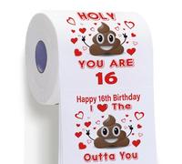 Givviza Funny 16th Birthday Toilet Paper Gag Gift - Novelty 16th Birthday Present for Friends, Family | Cheers to 16 Years Party Decorations, Unique Bday Party
