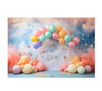 GIWFBQTR 210X150cm European American Valentine'S Day Party Backdrops Balloon Roses Pink Heart Banner Photography Backdrops Easy to Use, A