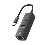 GIWFBQTR Network Card Type-C to 3.0HUB 100M NIC RJ45 Multi-Function for Mobile Phone Tablet Laptop Black