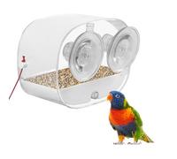 GIWFBQTR Transparent Acrylic Window Bird Feeder, Bird Feeders for Outdoors - Enhanced Suction Grip, Bird Watching for Cats