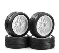 Giwnhvx 1/10 RC Drift Tires 65mm on Road Racing Car Wheels Tyres for TT01 TT02 XV01 XV02 PTG-2,White