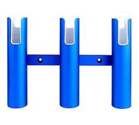 Giwnhvx 1 PCS Aluminium Fishing Rod Holder 3 Tubes Linked 3 Rod Rack Replacement Parts Accessories for Marine Yacht Boat Truck RV Blue