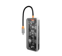 Giwnhvx 1 PCS Gigabit 10-In-1 Docking Station Type C HUB USB Compatible RJ45 SD Card Reader Plastic PD 100W Charger USB 3.0 HUB