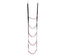Giwnhvx 1 Piece 5 Step Boat Rope Ladder Boat Rope Ladder Extension Assist Boat Folding Ladder Swim Ladder for Sailboat,Kayak,Red