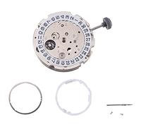 Giwnhvx 1 Piece 8215 Movement 21 Jewels Automatic Mechanical 3 O'Clock High-Precision Movement 8215 Watch Movement Silver Metal