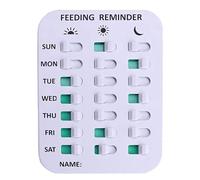 Giwnhvx 1 Piece Dog Feeding Reminder White ABS Pet Supplies Magnetic or Double Sided Adhesive Application, Reminder to Feeding of Pets