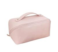 Giwnhvx 1 Piece Large-Capacity Travel Cosmetic Bag Makeup Storage Toiletry Bag PU Leather Cosmetic Box for Skin Cosmetics,C