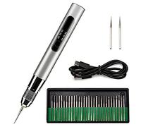 Giwnhvx 1 Set Electric Engraving Pen SB Rechargeable Mini Grinding Pen Cordless Engraving Tool, A