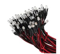 Giwnhvx 10 pcs 12V 20cm LED Pre wired 3mm red