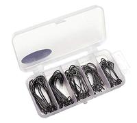 Giwnhvx 100 Pieces/Batch Fishing Hook Set Combination 2 1 1/0 2/0 3/0 Carp Fishing Hook with Hole Fishing Hook Accessories
