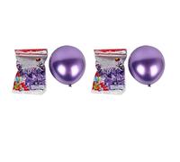 Giwnhvx 100Pcs 10 Inch Metallic Latex Balloons Thick Chrome Glossy Metal Pearl Balloon Globos for Party Decor -