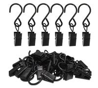 Giwnhvx 100pcs Metal S Hooks Curtain Clips Hanging Party Lights Clip Hangers Photo Camping Outdoor Decoration Tents Clip