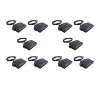 Giwnhvx 10X AC 250V 10A SPDT NO NC Antislip Plastic Momentary Power Foot Pedal Switch Black