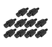 Giwnhvx 10X Black IEC320 C15 Female Outlet Socket Power Adapter Connector AC 250V 10A