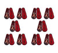 Giwnhvx 10X Gifts Violin Music Instrument Miniature Replica with Case, 8X3cm