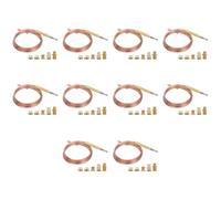 Giwnhvx 10X Universal Gas Stove Thermocouple with 50Pcs Nuts Heating Gas Burner Replacement Thermocouple Adaptor