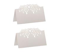 Giwnhvx 120Pcs Lace Wedding Table Name Place Cards Personalised Reception Decoration with White Lace Pattern Cardstock