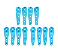 Giwnhvx 12PCS 37mm 25T Metal Extension Steering Servo Arm Horn for RC Car Crawler Parts,Blue