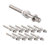 Giwnhvx 12pcs Drum Tension Rods Tension Screws Bass Drum Screws Set Bass Snare Drum Accessories Drum Hardware M5x50MM