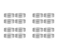 Giwnhvx 16 Pack Stainless Steel Tart Rings 2.4In,Perforated Cake Mousse Ring,Cake Ring Mold,Round Cake