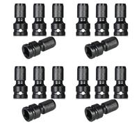 Giwnhvx 16 Pcs Impact Adaptor 1/2 Square Drive to 1/4 Hex Shank Socket Adapter Quick Release Chuck Converter for Ratchet Wrench