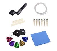 Giwnhvx 16PCS Acoustic Guitar Strings Kit Include Guitar Strings, Guitar Picks, String Winder, Bridge Pins Replacement Parts