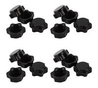 Giwnhvx 16Pcs Aluminum Wheel Hub Cover Anti-Dust Cover 17mm Hex Nut for 1/8 RC Car,Black