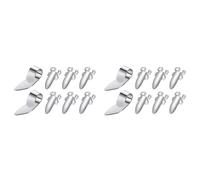 Giwnhvx 16Pcs Guitar Thumb Finger Picks Stainless Steel Guitar Picks with Plastic Case for Electric Guitar Bass Ukulele (Silver)
