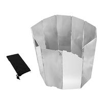 Giwnhvx 16Pcs Panel Foldable Stove Windshield Outdoor Cooking Gas Stove Wind Screen Picnic Cooker Windproof Camping Tool