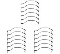 Giwnhvx 18PCS 6 Inch Guitar Patch Cables, Black Guitar Pedal Cable Effect Cable Cord, 1/4 Inch Right Angle Guitar Patch Cable