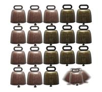 Giwnhvx 18PCS Cow Horse Sheep Grazing Copper Bells Small Brass Bells,Cowbell Retro Bell Cow Bells Noise Maker Easy to Use