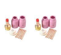 Giwnhvx 18Pcs TIG Welding Torch Large Long Gas Lens & Alumina Cup for WP17 WP18 WP26 TIG Collet Bodies Kit Accessories