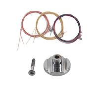Giwnhvx 1x Pure Vintage -Style/Precision Bass String Guide & 3 Sets Guitar Strings Replacement Steel String