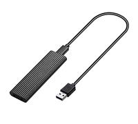 Giwnhvx 2 in 1 Dual Protocol Type C USB 3.1 Adapter SSD HDD M.2 NGFF SSD Enclosure for M2 Hard Drive Black