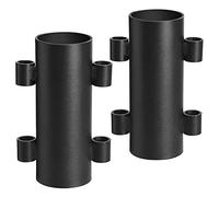 Giwnhvx 2 Pcs Camping Tent Rod Holder,Iron Reinforced Windproof Awning Poles Stand, Portable Tent Fixed Tube,Tarp Poles Fixator