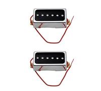 Giwnhvx 2 Pcs P90 Electric Guitar Pickup Humbucker Size Single Coil Pickup Guitar Parts and Accessories, Neck & Bridge
