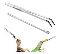 Giwnhvx 2 Pcs Tank Accessories Stainless Steel Reptile Feeding Tong Dragon Aquarium Tweezer Terrarium Feeder Tool for Tank