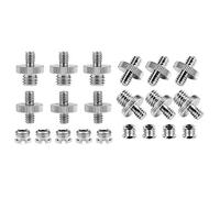 Giwnhvx 2 Set 21 Pcs 1/4 Inch and 3/8 Inch Camera Screw Adapter Converter Threaded Mount Set for Tripod Monopod Ballhead Light Stand Shoulder Rig, 1 Set 10 Pcs & 1 Set 11 Pcs