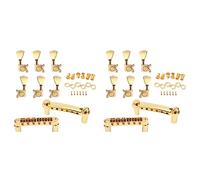Giwnhvx 2 Set Gold String Saddle Tune-O- Bridge&Tailpiece for Gb Lp Style Electric Guitar