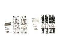 Giwnhvx 2 Set Metal Damper for C14 C24 C34 MN D90 D91 D96 D99 D99S MN90 MN99S RC Car Parts,Silver & Black
