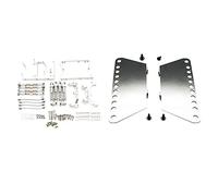 Giwnhvx 2 Set RC Car Part: 1 Set Metal Pedal & 1 Set Metal Chassis Pull Rods Servo Fixed Mount Bracket